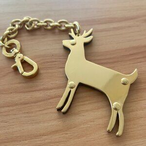Stella McCartney Gold Reindeer Keychain